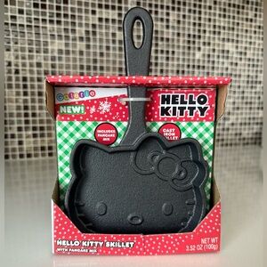 Sanrio Hello Kitty Pancake Cast Iron Skillet Pan with Pancake Mix - New